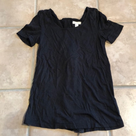 silence + noise Tops - Black shirt with optional lace detailing